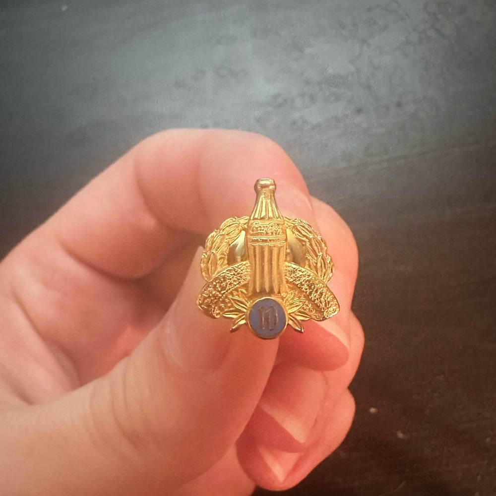 10 Years of Service 10K Coca Cola Pin